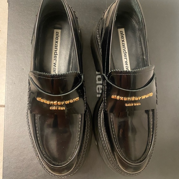 ALEXANDER WANG BLACK CARTER PLATFORM LOAFER - Picture 4 of 10